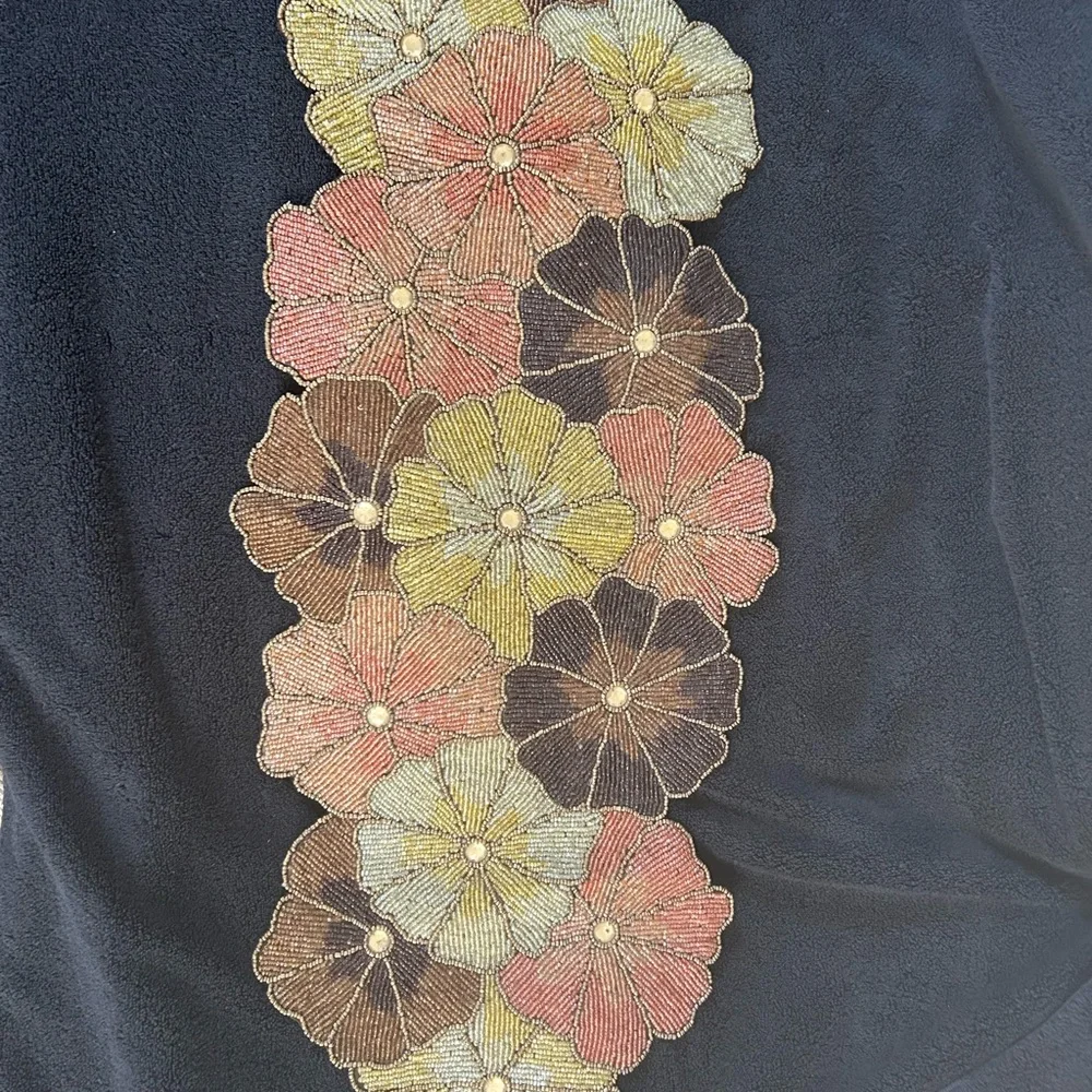 Pier 1 Imports Beaded Floral Table Runner